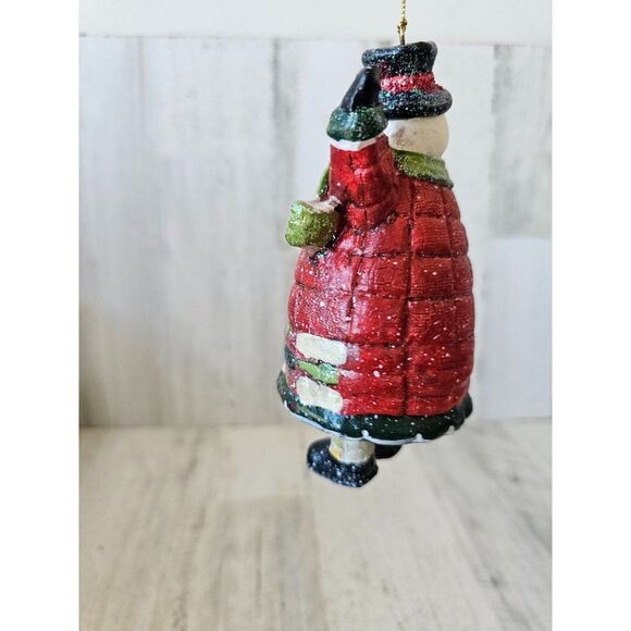 Jointed snowman birdhouse Cardinal red ornament Xmas tree - Picture 4 of 8